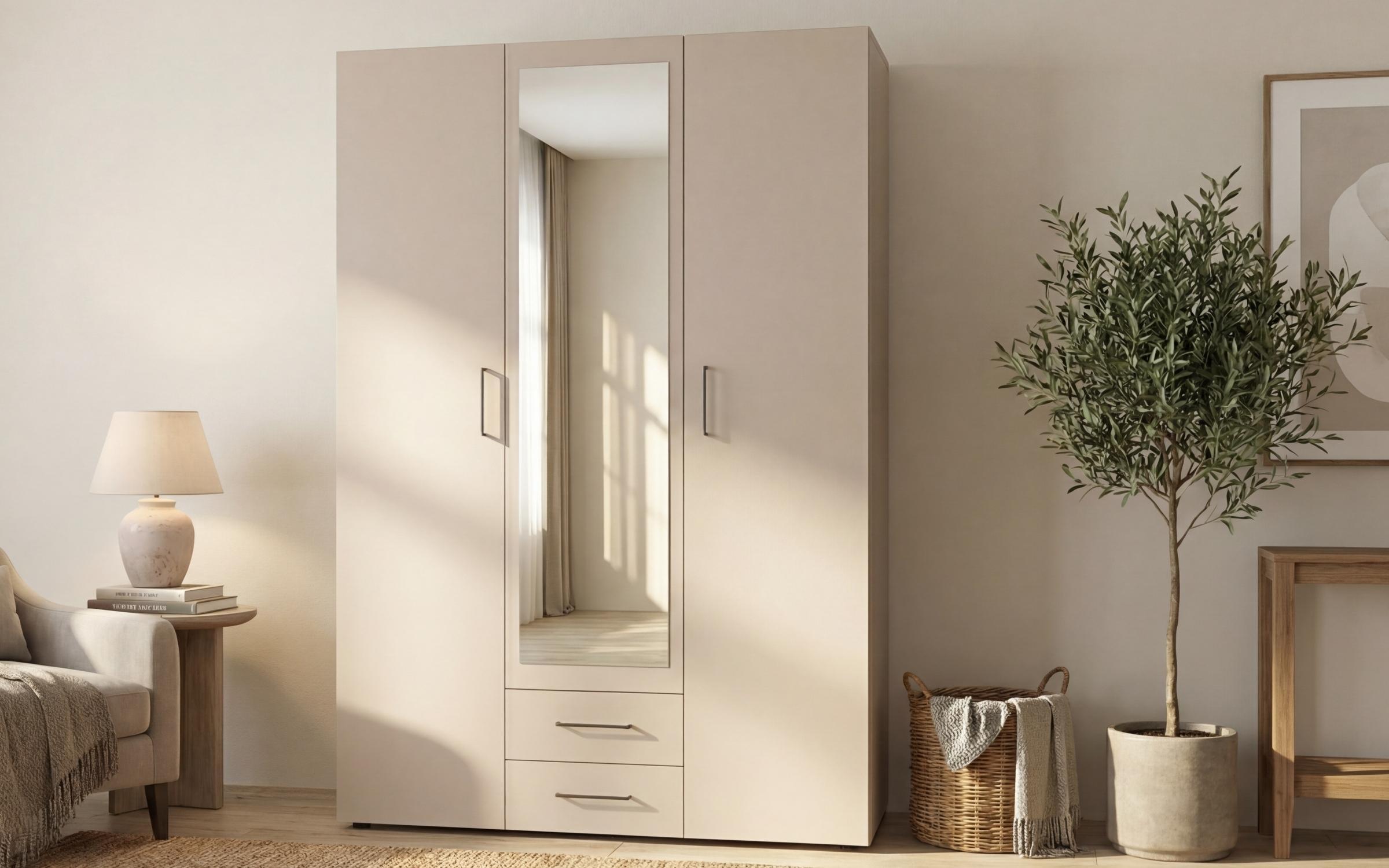 Bedroom furniture set 140/200 Lorraine + mattress, cashmere  5